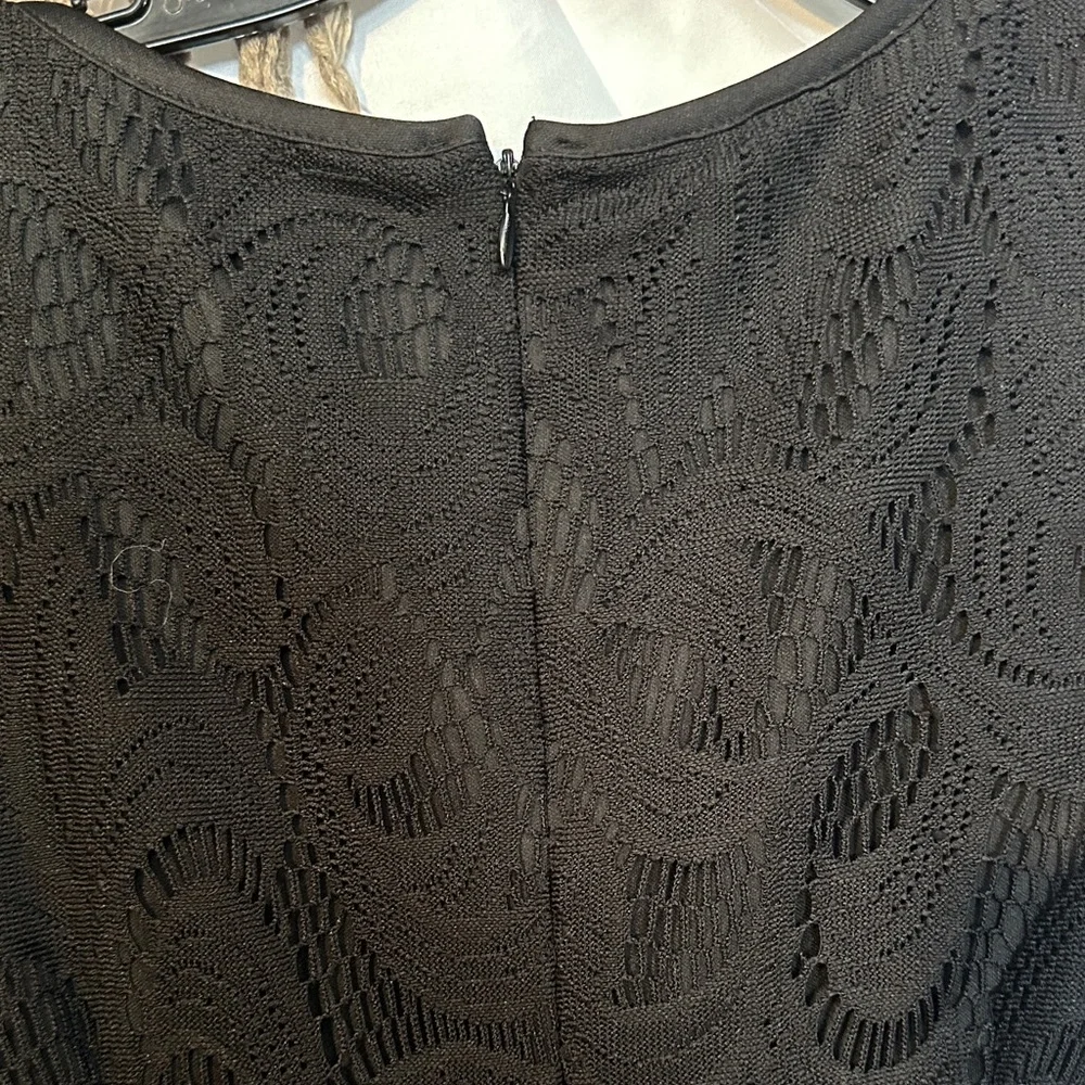 Mango Black Sleeveless Lace Mini Dress - Picture 5 of 5